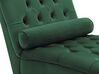Chaise longue en velours vert foncé MURET_750583