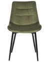 Conjunto de 2 sillas de comedor de terciopelo verde oscuro MELROSE II_885799