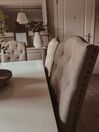 Set of 2 Fabric Dining Chairs Beige SHIRLEY_817573