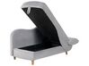 Right Hand Velvet Chaise Lounge with Storage Light Grey MERI II_903520