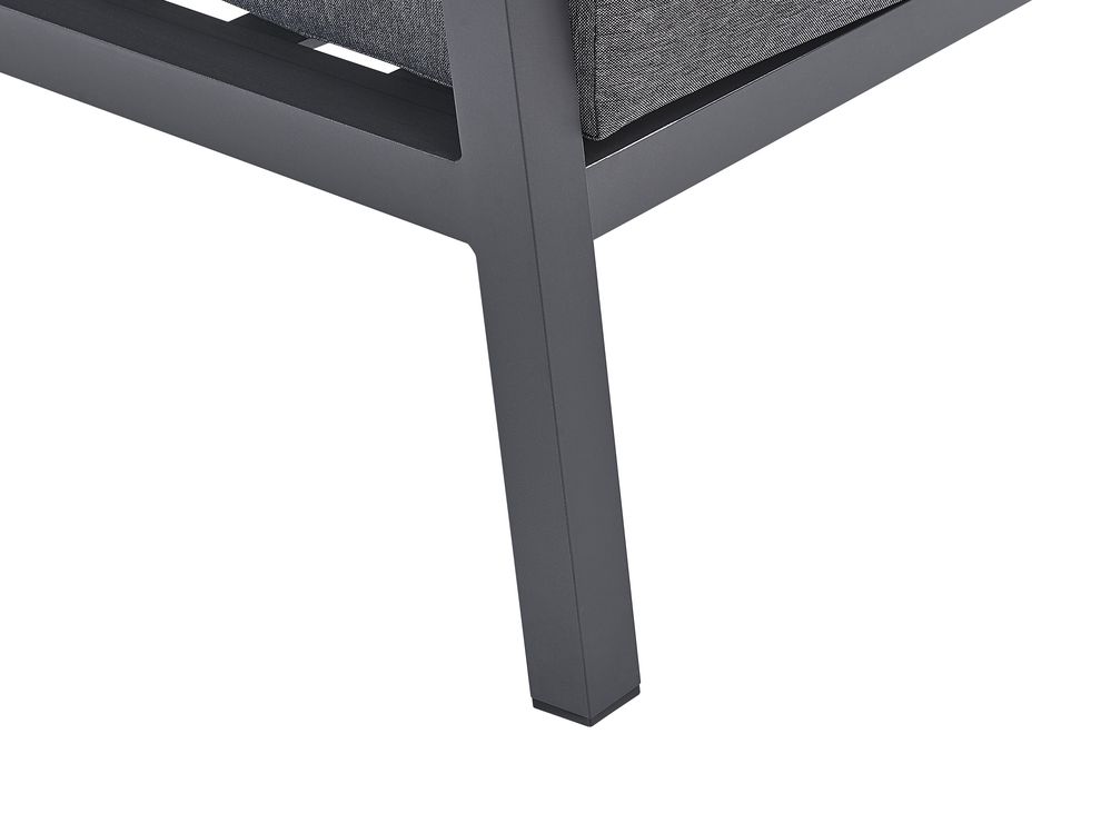 5 Seater Garden Corner Sofa Set Dark Grey VIZZINI Beliani.co.uk