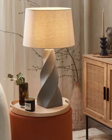 Ceramic Table Lamp Grey BELAYA