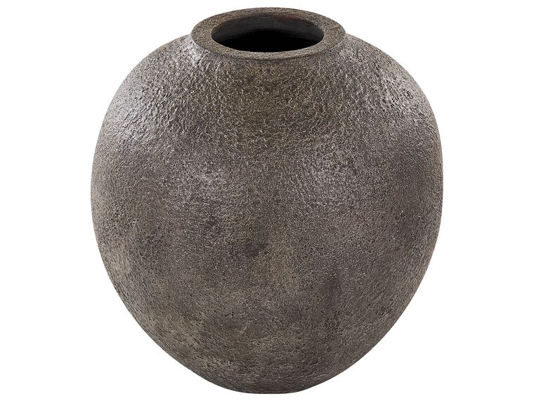 Terracotta Decorative Vase 34 cm Brown ERETRIA_850860