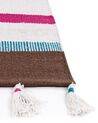 Teppich Baumwolle mehrfarbig 140 x 200 cm gestreiftes Muster Kurzflor HISARLI_836809
