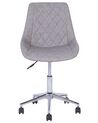 Faux Leather Armless Desk Chair Grey MARIBEL_716499
