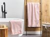 Lot de 2 serviettes de bain en coton rose pastel ATIU_843373