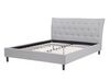 Fabric EU Double Size Bed Grey SAVERNE_692744