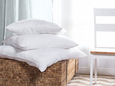 Set of 2 Microfibre Bed Low Profile Pillows 50 x 60 cm ERRIGAL