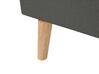 Cama con somier de poliéster gris oscuro/madera clara 90 x 200 cm RENNES_679875