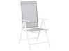 Conjunto de jardim cinzento em alumínio branco com 6 cadeiras CATANIA_741419