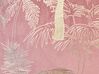 Set of 2 Velvet Cushions Palm Motif 45 x 45 cm Pink CARANDAY_854628