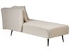 Right Hand Fabric Chaise Lounge Beige RIOM_877352