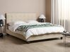 Łóżko tapicerowane 160 x 200 cm beżowe LA ROCHELLE_904646