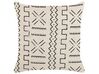 Set of 2 Cotton Cushions Geometric Pattern 45 x 45 cm White and Black MYRICA_838826