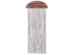 Seinäkoriste tumma puu/valkoinen 37 x 90 cm ZIKIRIA Seinäkoriste tumma puu/valkoinen 37 x 90 cm ZIKIRIA