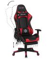Cadeira gaming em pele sintética vermelha e preta VICTORY_756236