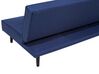 Sofá-cama de 3 lugares em tecido azul escuro VISBY_695089