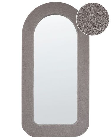 Specchio da parete bouclé tortora 60 x 120 cm CERVON