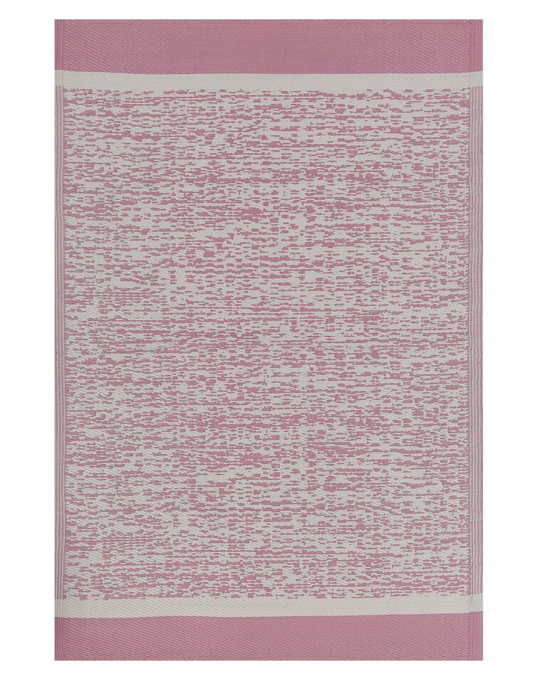 Udendørs tæppe lyserød/hvid polypropylen 120 x 180 cm BALLARI_766574