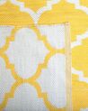 Obojstranný vonkajší koberec 160 x 230 cm žltá/biela AKSU_733427