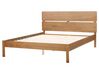 Drevená posteľ s LED 160 x 200 cm svetlé drevo BOISSET_899818