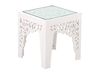Set of 2 Glass Top Side Tables White AMADPUR _851896
