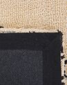 Fekete és bézs hosszú szálú szőnyeg 200 x 200 cm MUTKI_757637