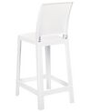 Zestaw 2 krzeseł barowych biały WELLINGTON_884222