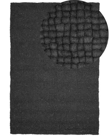 Tappeto lana grigio scuro 160 x 230 cm AMDO