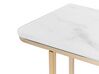 Konzolový stolík s mramorovým vzhľadom biela/zlatá CALVERT_823511
