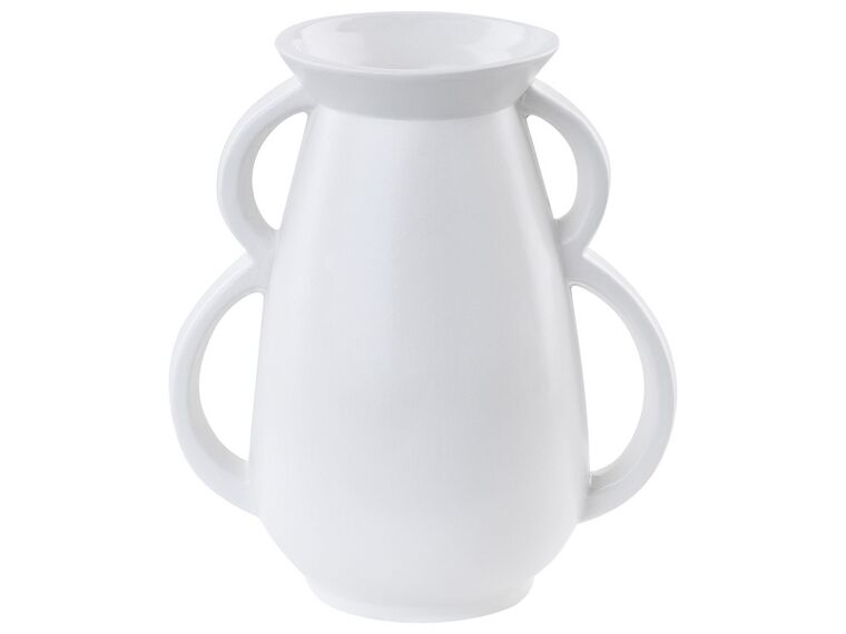 Vaso em porcelana branca 19 cm KOROPI_845405