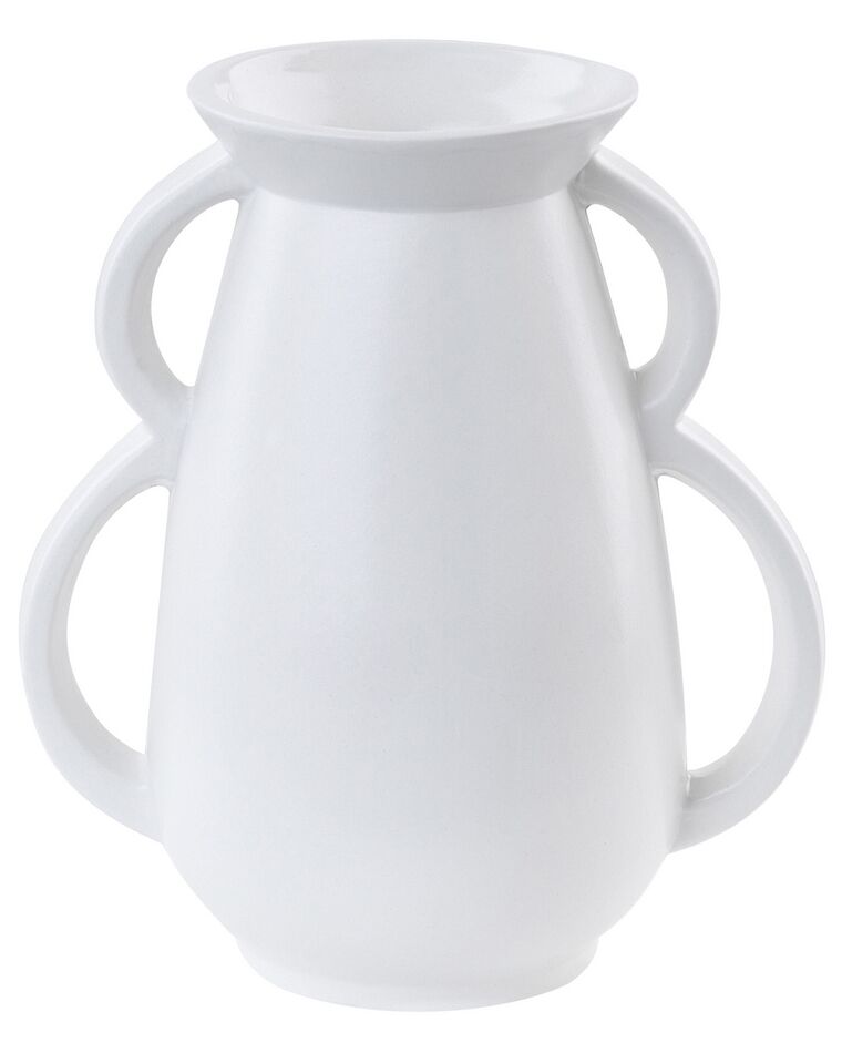 Vaso em porcelana branca 19 cm KOROPI_845405