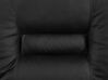	Sofá 2 plazas reclinable de piel sintética negra BERGEN_681493