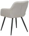 Conjunto de 2 sillas de terciopelo gris pardo CASMALIA_898892