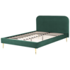 Łóżko welurowe 180 x 200 cm zielone FLAYAT_834103