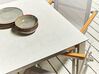 Gartenmöbel Set Keramik-Glas weiß 180 cm 4-Sitzer Textil beige COSOLETO_881623