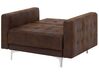Modular Faux Leather Living Room Set Brown ABERDEEN_717561