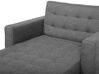 Fabric Chaise Lounge Grey ABERDEEN_716051