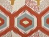 Embroidered Cotton Cushion Geometric Pattern 40 x 60 cm Multicolour MAJRA_829325