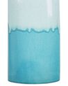 Blumenvase Steinzeug weiß / blau 35 cm CALLIPOLIS_810573