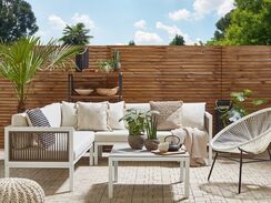 4-istuttava ulkosohvaryhmä alumiini vasenk. valkoinen/ruskea BORELLO