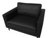 Sofa Set Leder schwarz 4-Sitzer SAVALEN_725566