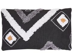 Koristetyyny puuvilla musta tuftattu 30 x 50 cm VIBURNUM Koristetyyny puuvilla musta tuftattu 30 x 50 cm VIBURNUM