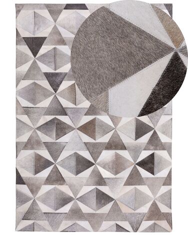 Tapis gris aux motifs contemporains 140 x 200 cm ALAKA