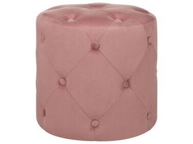 Pouf Samtstoff rosa rund ⌀ 40 cm COROLLA