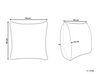 Leather Cushion Patchwork Pattern 45 x 45 cm Grey NEELOOR_801704