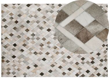 Dywan patchwork skórzany 160 x 230 cm wielokolorowy HIRKA