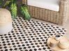 Kožený koberec patchworkový 140 x 200 cm béžově hnědý KAYABEY_780695