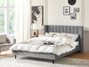 Zamatová posteľ 180 x 200 cm sivá VILLETTE_765429