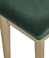 Sminkbord 80 x 40 cm med pall och LED-spegel grön/guld FEDRY_844784